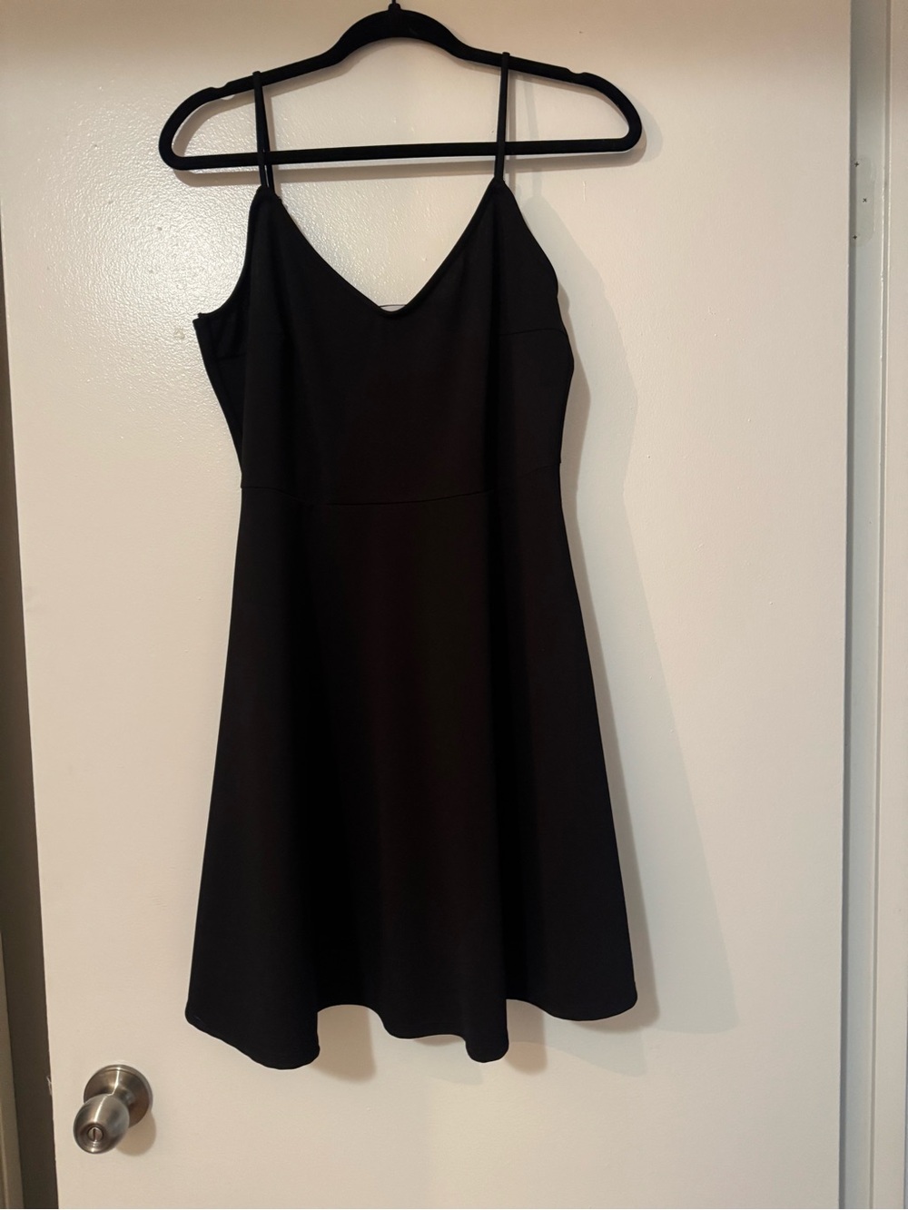 Classic Black Spaghetti-Strap Dress